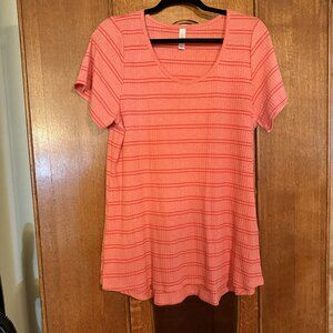 LuLaRoe Classic T, size XL. Light Orange and darker Orange striped design